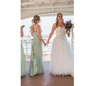 Meadow Green bridesmaids dress